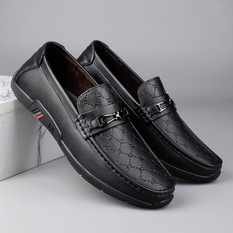 2025 New Summer Top Layer Cowhide Loafers Men's Genuine Leather Versatile Casual Slip-On Shoes_voghion.com