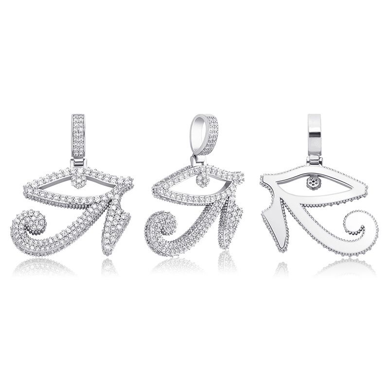 Halskette mit Horusauge-Anhänger für Herren und Damen – altägyptisches Symbol mit Zirkonia, Hip-Hop-Statement-Stück für Trendsetter_voghion.com