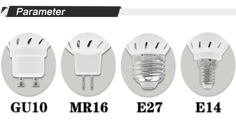 3Pcs/Lot GU10 MR16 LED E27 E14 LED Lamp Spotlight Bulb AC 220V 240V 48 60 80 LEDs Bombillas Ampoule Lamparas LED Bulb Indoor_voghion.com