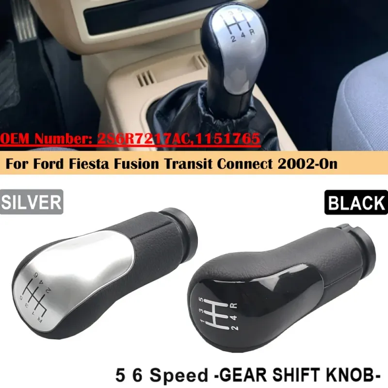 Perilla de cambio de marchas para Ford Fiesta Fusion Transit Connect 2002, 2003, 2004, 2005, 2006 y 2007._voghion.com