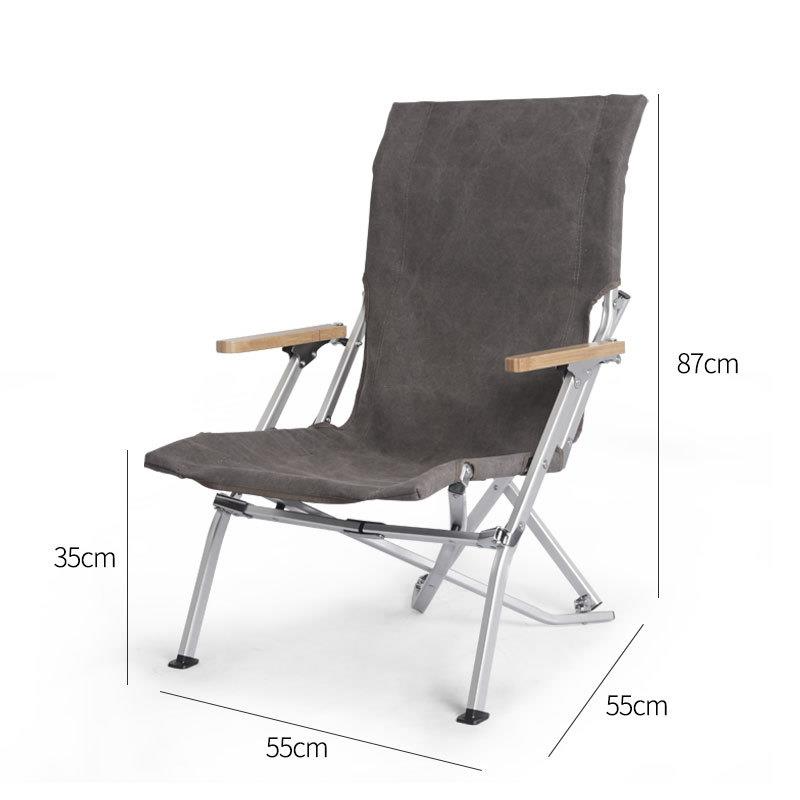 Cane da mare pieghevole in lega di alluminio per esterni, pesca portatile, campeggio per il tempo libero, vela in tessuto, chaise longue con schienale alto, curva_voghion.com