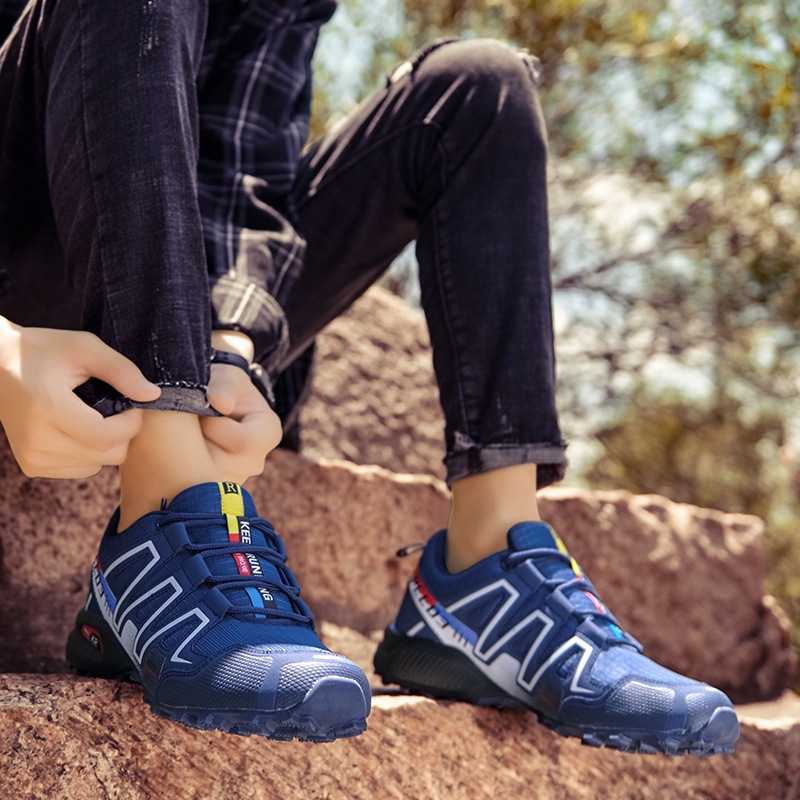 Men's and women's cross-country running shoes Outdoor sports mountaineering air cushion shoes_voghion.com