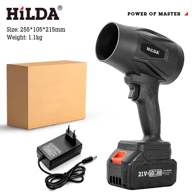 HILDA 1200W Cordless Leaf Blower With Turbo Fan - High Power 3000mAh Battery, 35,000 RPM, Lightweight & Ergonomic_voghion.com