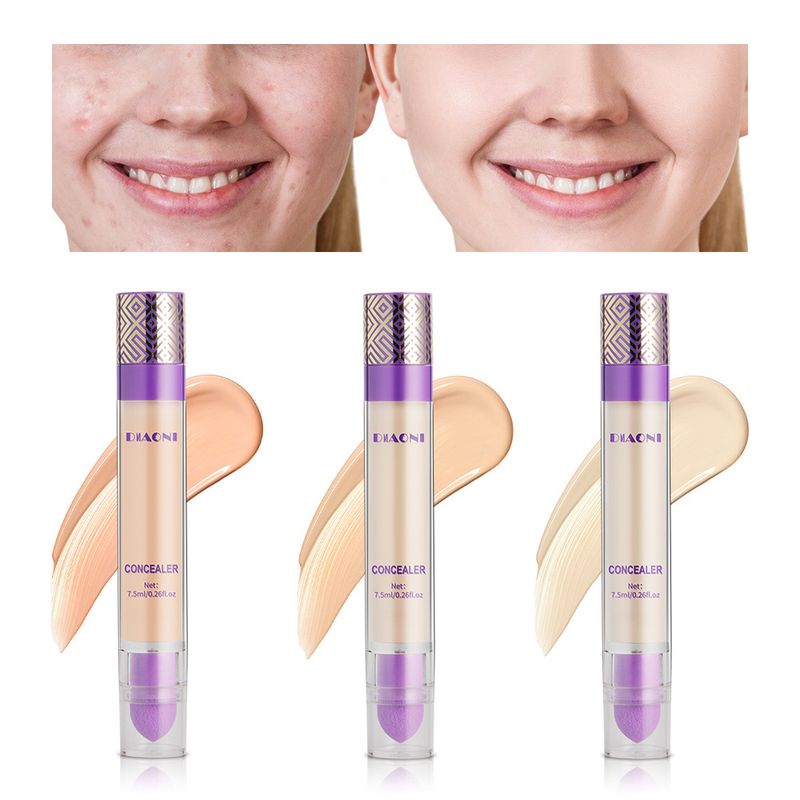 Concealer Liquid Covers Dark Circles, Acne Marks, Spots, Concealer Pen, Natural And Not Easy To Remove Makeup In Three Colors_voghion.com