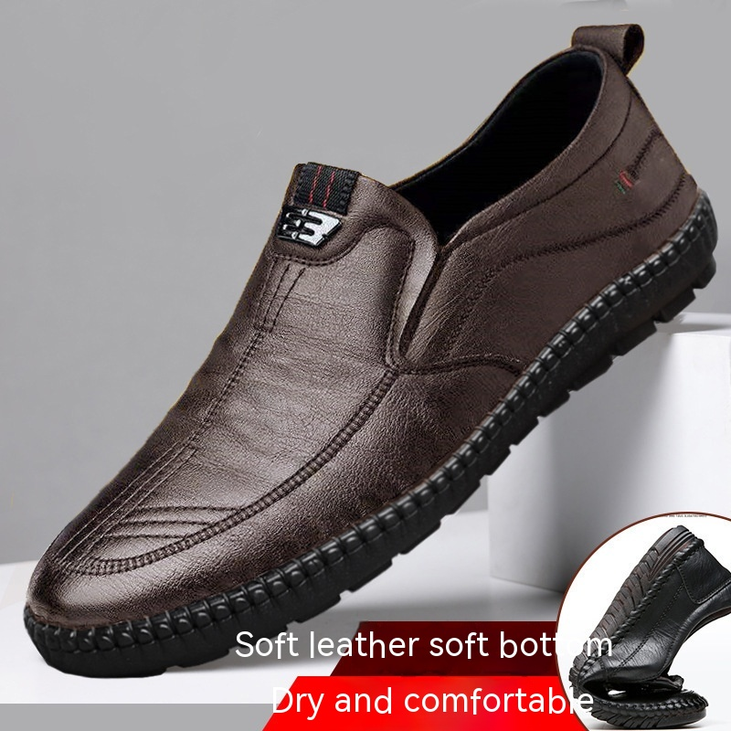 Herren Lederschuhe Arbeitsschuhe Sneakers Canvas Leichtes vielseitiges gepolstertes Schuhwerk_voghion.com