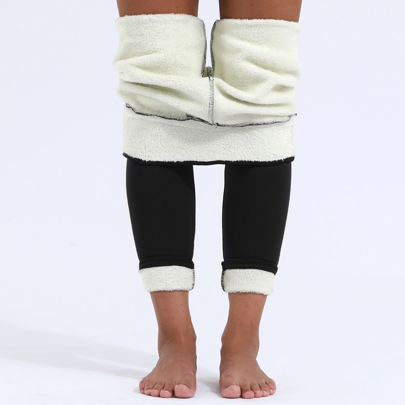 Pantalon chaud serré pour femme, legging élastique rembourré en cachemire, automne et hiver._voghion.com