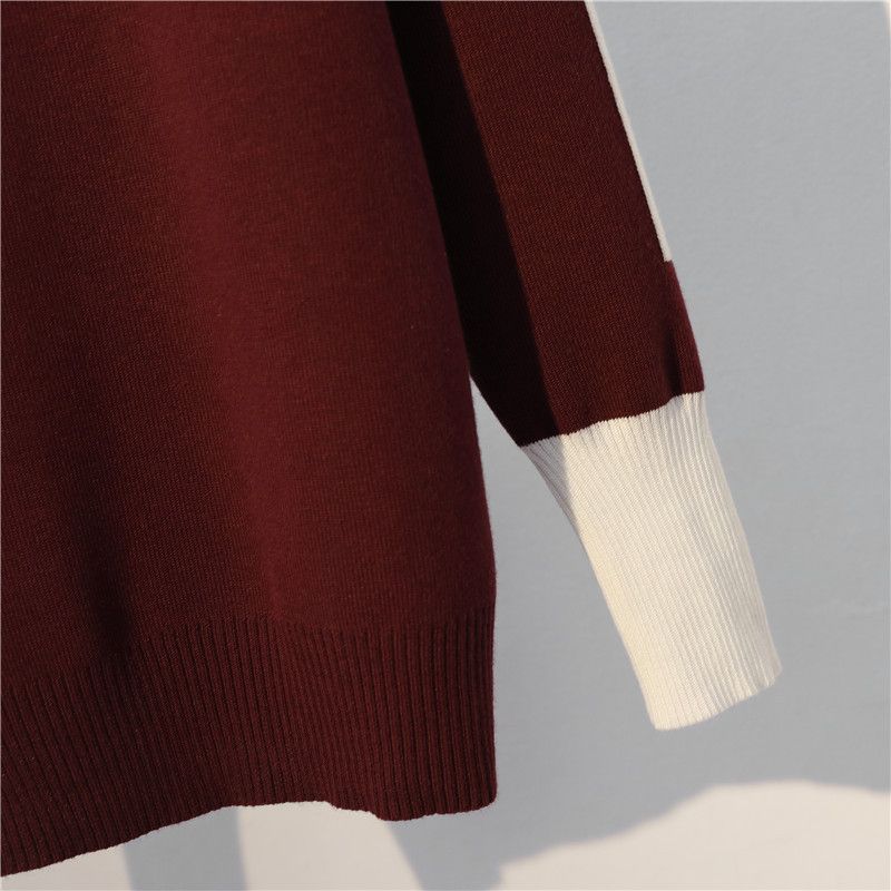 Damenbekleidung Herbst Große Größe Strickpullover Frühling und Herbst Zweiteiliger Pulloveranzug_voghion.com
