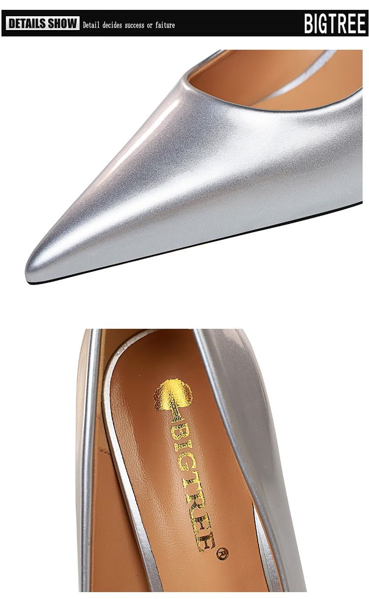 BIGTREE Shoes Glossy Patent Leather Women's Pumps Professional OL High Heels Stiletto Ladies Shoes Plus Size 43 All-match Heels_voghion.com