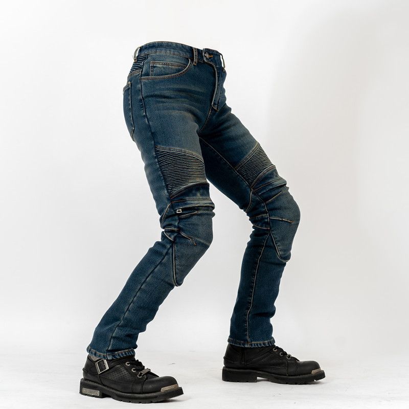 Pantalones de motociclismo para hombre y mujer: vaqueros de invierno con forro térmico, reforzados con Kevlar y antirayaduras, ideales para carreras y viajes de larga distancia._voghion.com