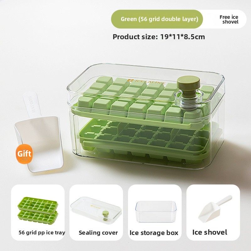 84 Grid Press-type Ice Grid Creative Light Luxury Summer Essential Large-capacity One-press Ice Household Ice Storage Ice Making Mold_voghion.com