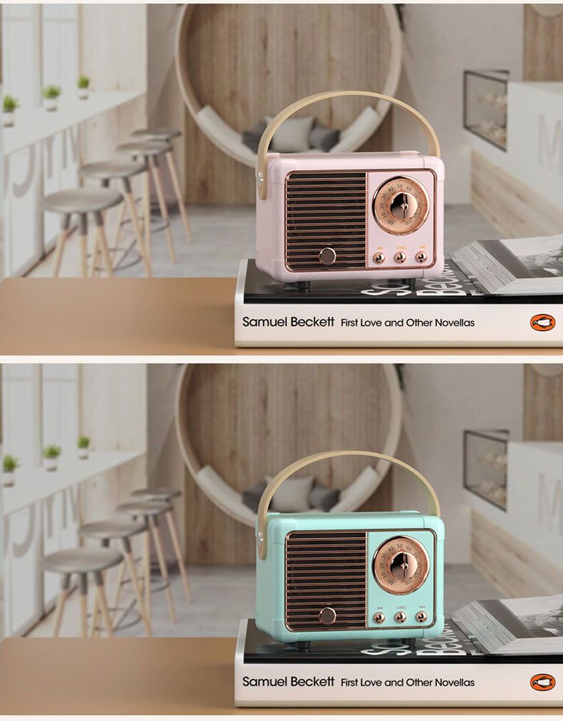 Enceintes portables, nouvelle enceinte Bluetooth, mini enceinte portable rétro, disque U, carte TF, enceinte FM sans fil Bluetooth. Source_voghion.com