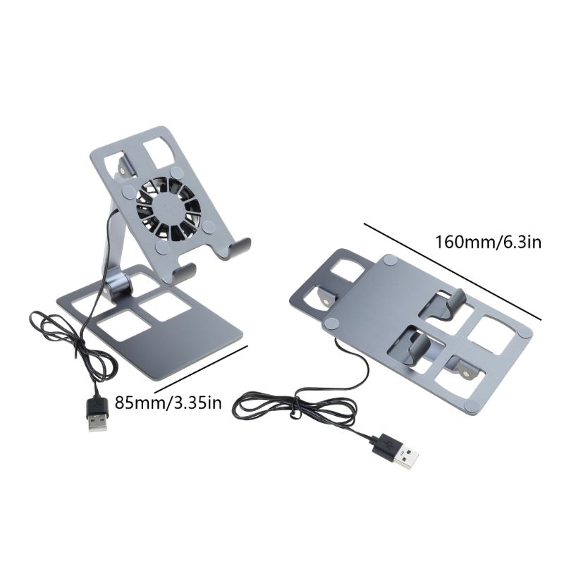 Portable Fan Heat Dissipation For Cellphone Tablet Holder Cooling Stand Support H8WD_voghion.com