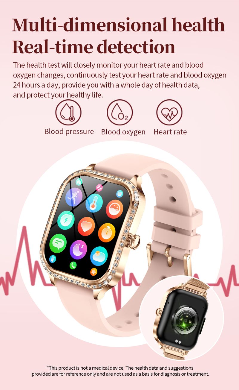 2025 88 Touchscreen 1,75 Zoll BT Call Physiology IP68 Waasserdicht Android Relojes Smart Watch fir Fraen_voghion.com