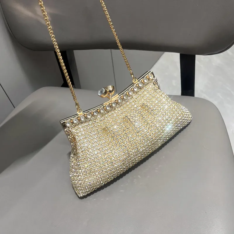 Henkel Strass Abend Clutch Tasche Geldbörse und Handtasche funkelnde Kristall Schulter 250314l_voghion.com