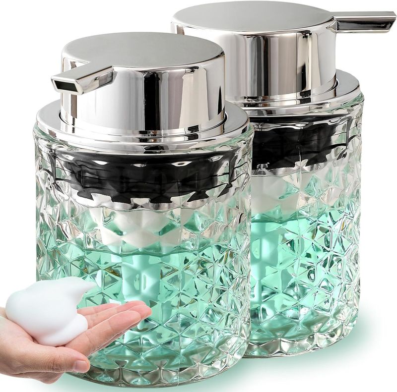RYYD Foam Soap Dispenser - Glass Refillable|Large Pump|Bathroom_voghion.com