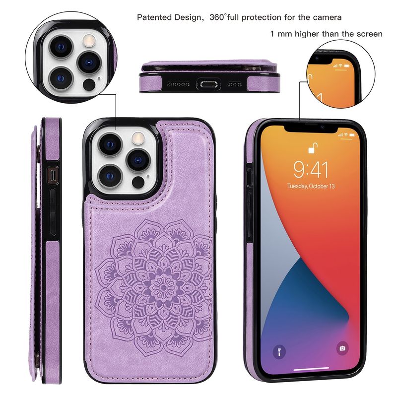 Étui en cuir gaufré pour iPhone 14, 13, 12, 11 Pro, XS, X Max, XR, 8, 7 Plus, SE 2020, 2022, coque antichoc de luxe_voghion.com