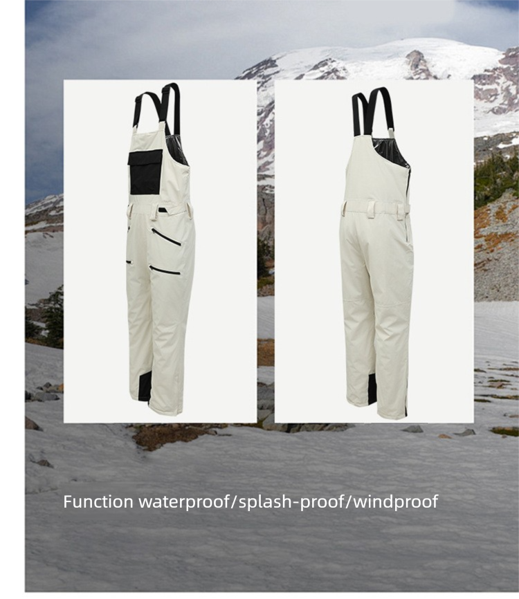 Suit Set Winter Snowboard And Waterproof Windproof Skiing Mountaineering Thermal Bib Ski Pants Unisex_voghion.com