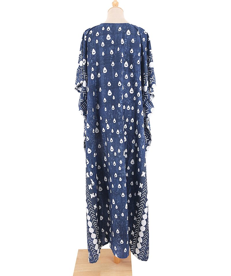 Damenbekleidung Leichtes Strandkleid mit Blumendruck, Langärmliger Sonnenschutz-Kimono mit Seitenschlitzen, Luftiger Bademoden-Wickel für Damen_voghion.com
