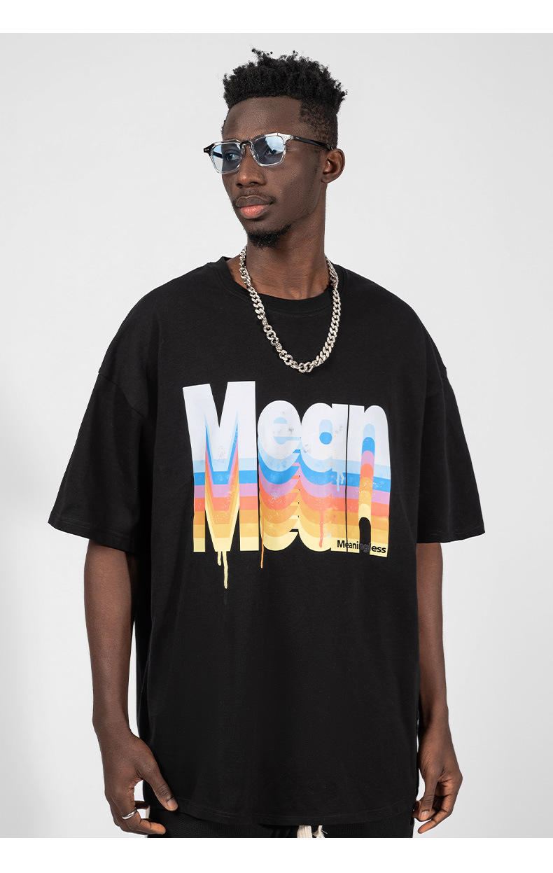 Men's Clothing Round Neck Short Sleeve t Shirt Spring And Summer Heavy 220g Loose Large Size Couple Bottoming Shirt_voghion.com