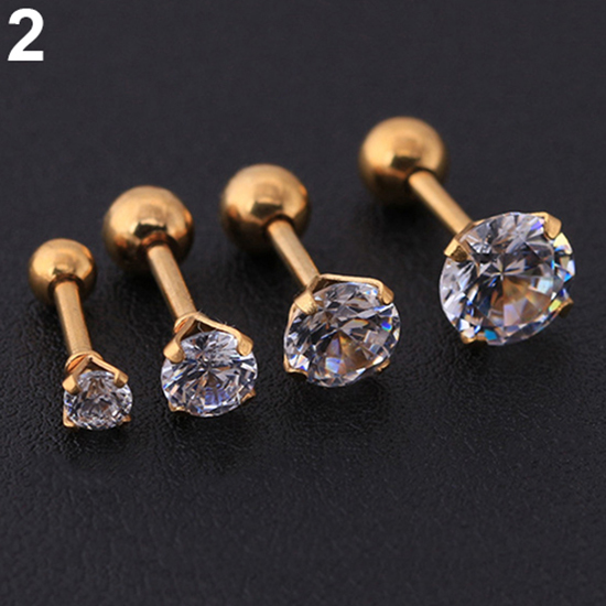 Mannen Vrouwen Strass Kraakbeen Tragus Bar Helix Bovenoor Oorbel Stud Sieraden_voghion.com
