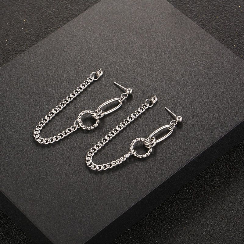 IMI kettingoorbellen geïntegreerde stijl unisex hoogwaardige oorstekers hiphop titanium staal YE033_voghion.com