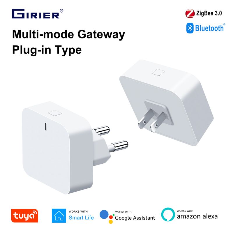 GIRIER Tuya Smart ZigBee Gateway Plug-in Type Multi-Mode Bluetooth Mesh Hub za sistem domače avtomatizacije Deluje z Alexa Hey_voghion.com