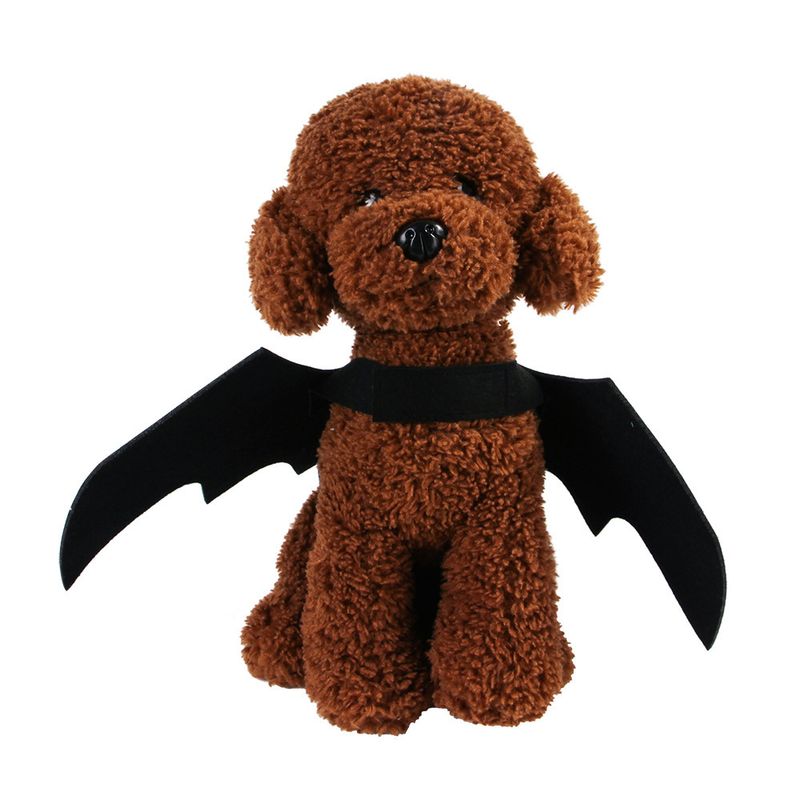 Ropa para mascotas con alas de murciélago y campana para Halloween de gato y perro_voghion.com