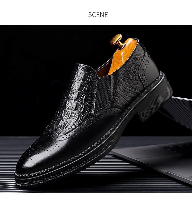 Voyage Cross-Border Dropshipping 2025 Primavera e Autunno Retro British Low-Top Genuine Derby Uomo Suola Spessa Casual Pelle_voghion.com