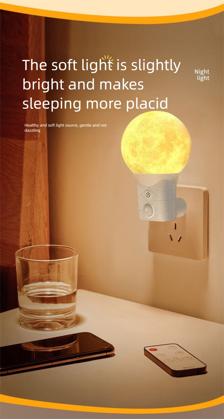 Nuovissimo telecomando per la protezione degli occhi, pulsante per l'alimentazione del bambino, compagno per il sonno, lampada da comodino, luce notturna a conchiglia_voghion.com