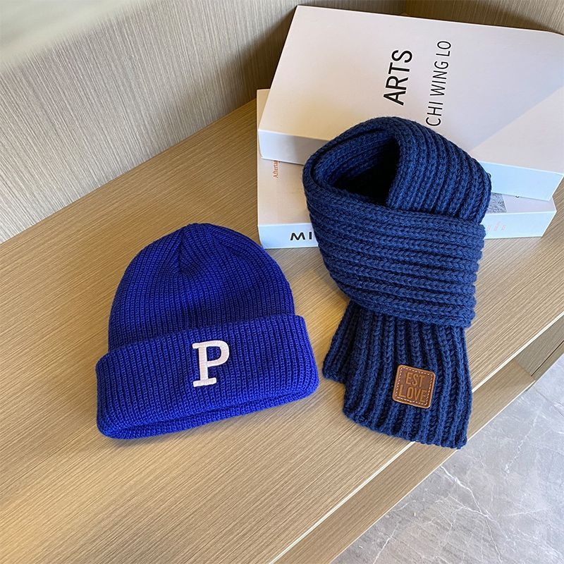 Set di sciarpe per cappelli caldi per bambini alla moda in due pezzi invernali per neonati_voghion.com