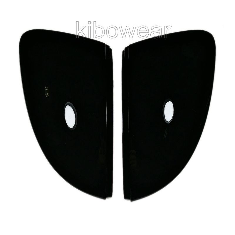 Black Side Wing Mirror Caps Cover for VW Nivus T-cross 2020 2021 2022 T-roc Troc Replace for Skoda Octavia III 2014 2019_voghion.com