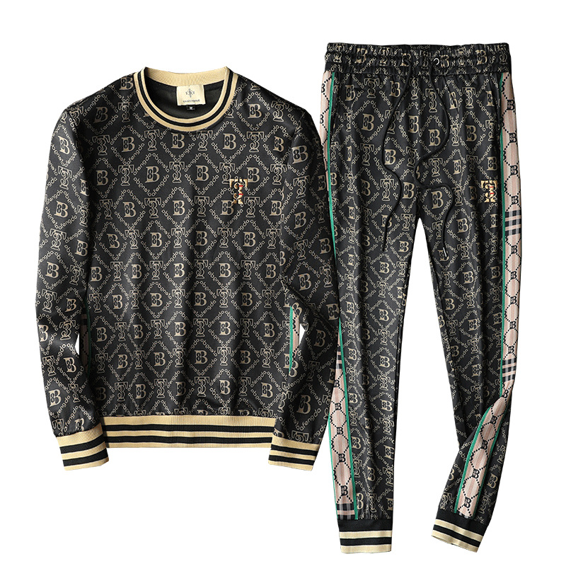 Men's Clothing New Autumn And Winter Men's Suits Korean Style Slim Casual Youth Sweatshirts And Sweatpants Sports Suits Men's Two-piece Set_voghion.com