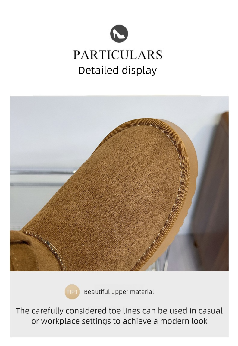 Women's 2025 Autumn New Wool Lining Thickened Warm Short Fashion Multi-functional Height Increasing Snow Boots_voghion.com