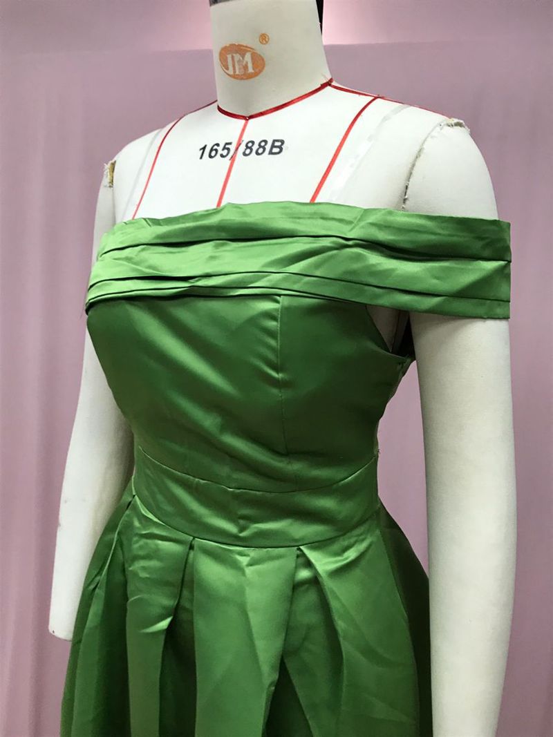 Women's Clothing Evening Dress Birthday Party Tutu Skirt Green High Split Sexy Robe_voghion.com