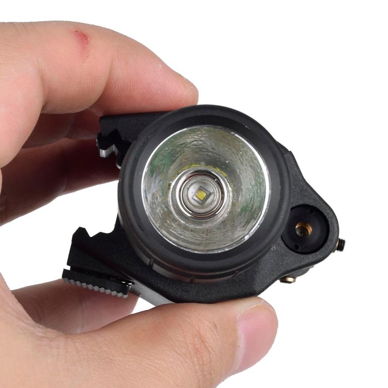 M6LED Down-Hanging Red Laser Integrated Tactical High-Intensity Light 3-Level Adjustable Tail Cable Flashlight_voghion.com