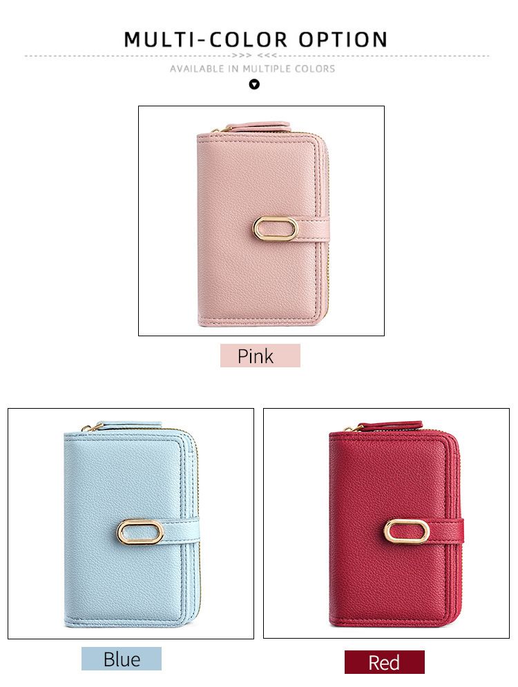 Purse Wallet Clutch Bag Women's Purse Zipper Coin Purse Lychee Print Multi-function Money Clip Large Capacity Card Bag For Women_voghion.com