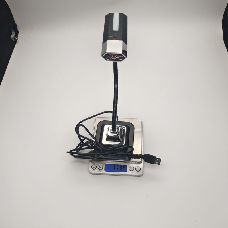 New wired dynamic metal hose bendable RGB backlit computer desktop microphone for live streaming_voghion.com