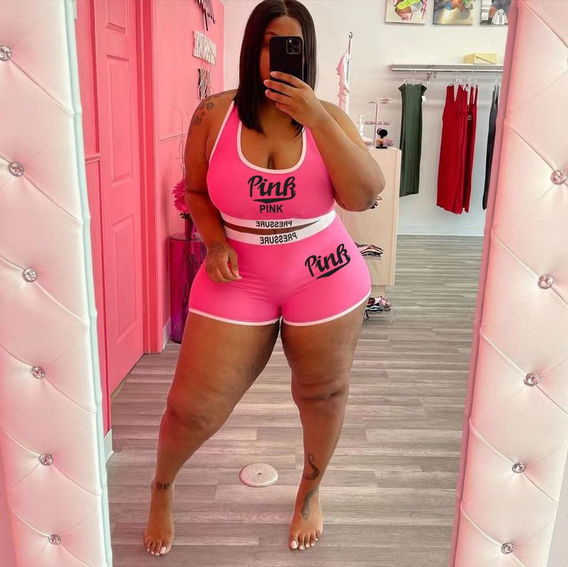 Women's Clothing Independent Station Fashion Casual Sexy Letter Print Swimsuit Two-piece Set_voghion.com