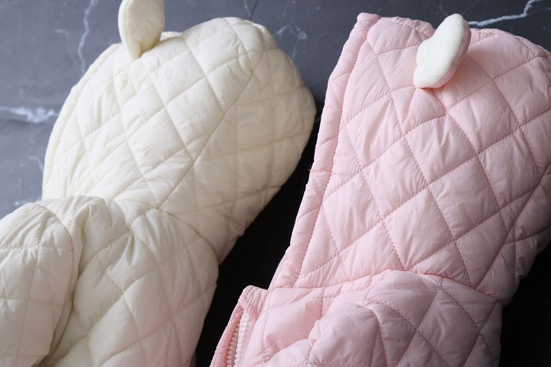 Cozy Fleece-Lined Hooded Baby Jumpsuit With Adorable Ear Design - Winter Warm One-Piece Romper For Toddlers (1-3 Years, 80-100cm) - Soft Polyester_voghion.com