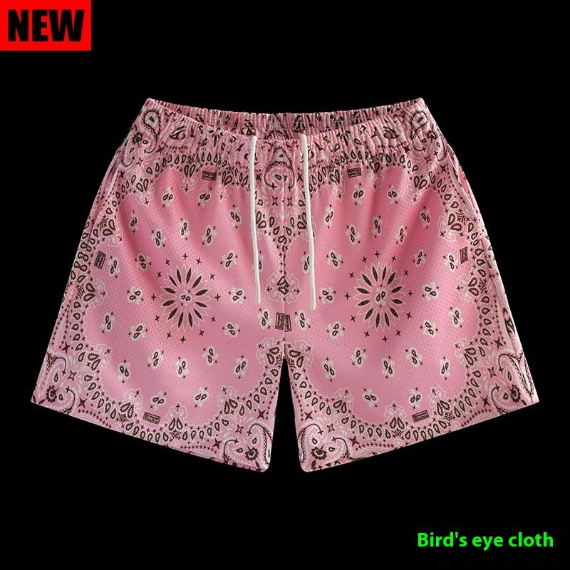 Vyriški vasariniai amerikietiški madingi fitneso tinklelio kvėpuojantys krepšinio paplūdimio laisvalaikio sportiniai laisvalaikio skaitmeniniai šortai_voghion.com