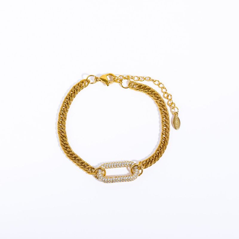 Punk Rock Choker Necklace With Micro-Pave Cubic Zirconia, Geometric Layered Cuban Chain, Unisex Gothic Jewelry For Women & Men_voghion.com