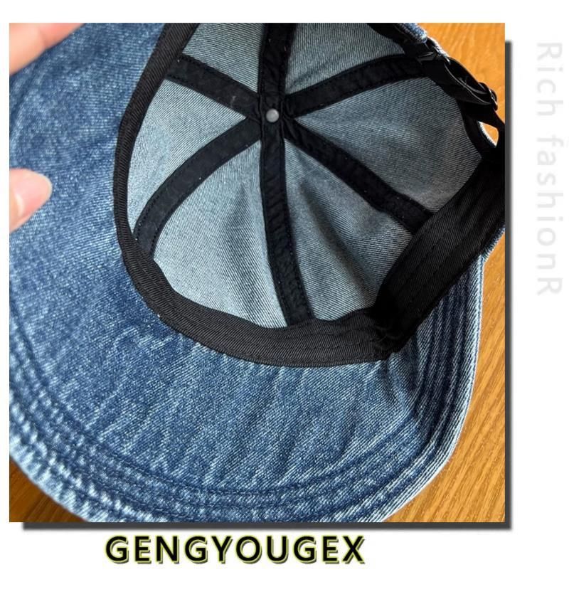 Spring and Summer Washed Old Cowboy Fisherman for Women Outdoor Versatile Duck Tongue Sunscreen with Wide Eaves to Show_voghion.com