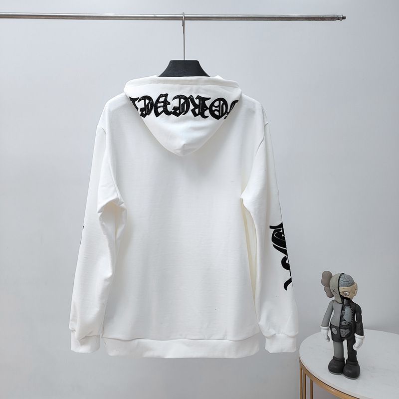 Maglione da uomo autunno inverno con paillettes ricamato High Street pesante alla moda con cappuccio a maniche lunghe_voghion.com