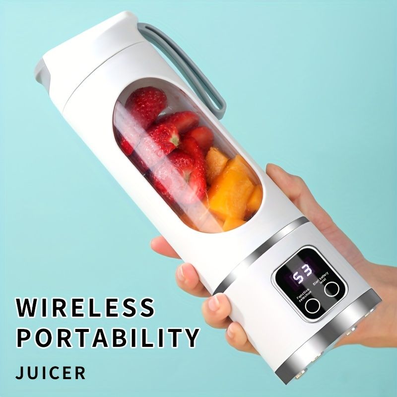 Tragbare USB nofëllbare Mixer mat LED-Display Ideal fir Smoothies Milkshakes Kompakt frësche Jusmixer Mixer_voghion.com