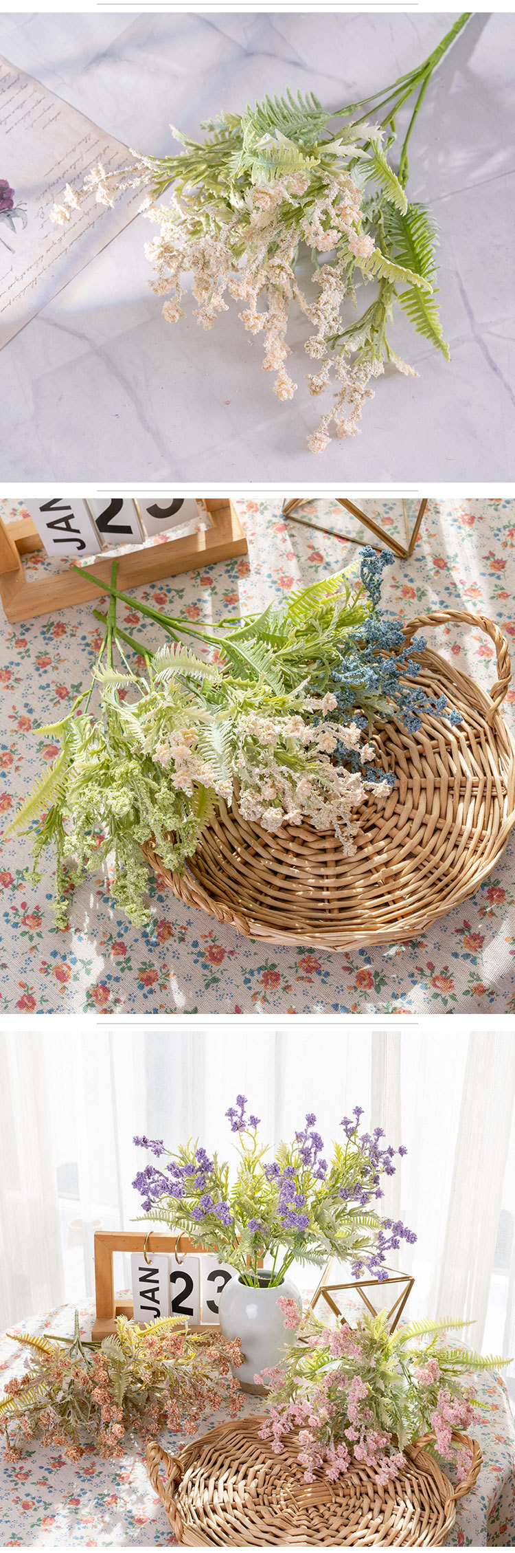 Fiori artificiali nuvola verde erba pianta decorazione della casa fiori finti di nozze_voghion.com