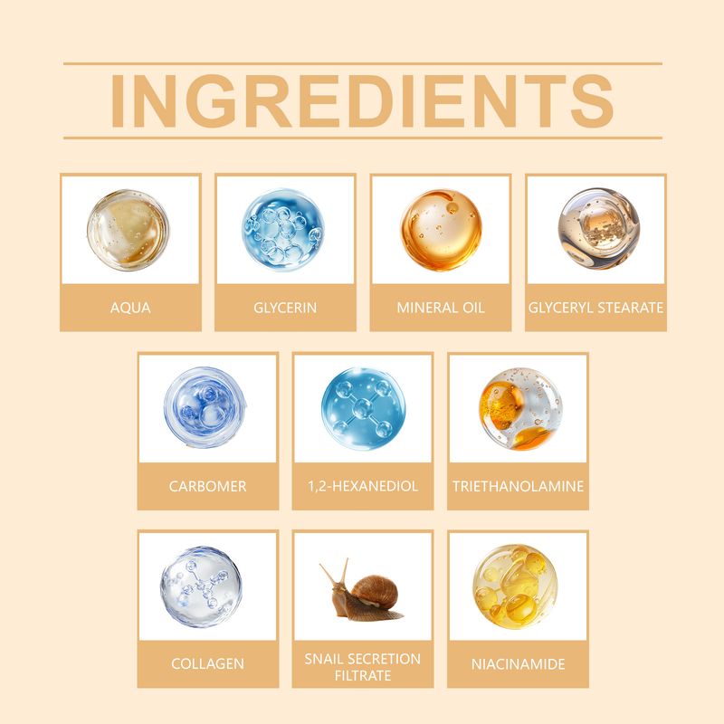 Hoygi Collagen Snail Elastic Massage Nourishing Facial Softening Hydrating Moisturizing Skin Care Cream_voghion.com