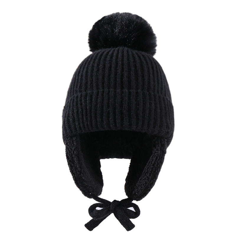 Abbigliamento per bambini Cappello per bambini lavorato a maglia Protezione per le orecchie del bambino e cappello in filo soffice_voghion.com