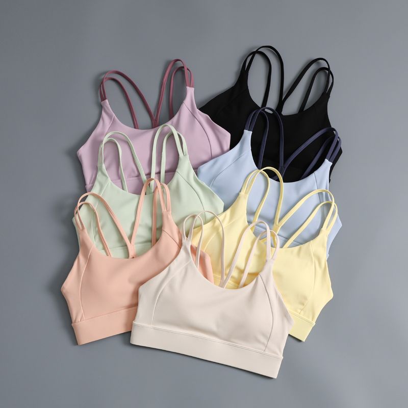 Sports For Women Shockproof Running High Intensity Anti-Sagging Professional Gym Bra Yoga Vest Summer_voghion.com