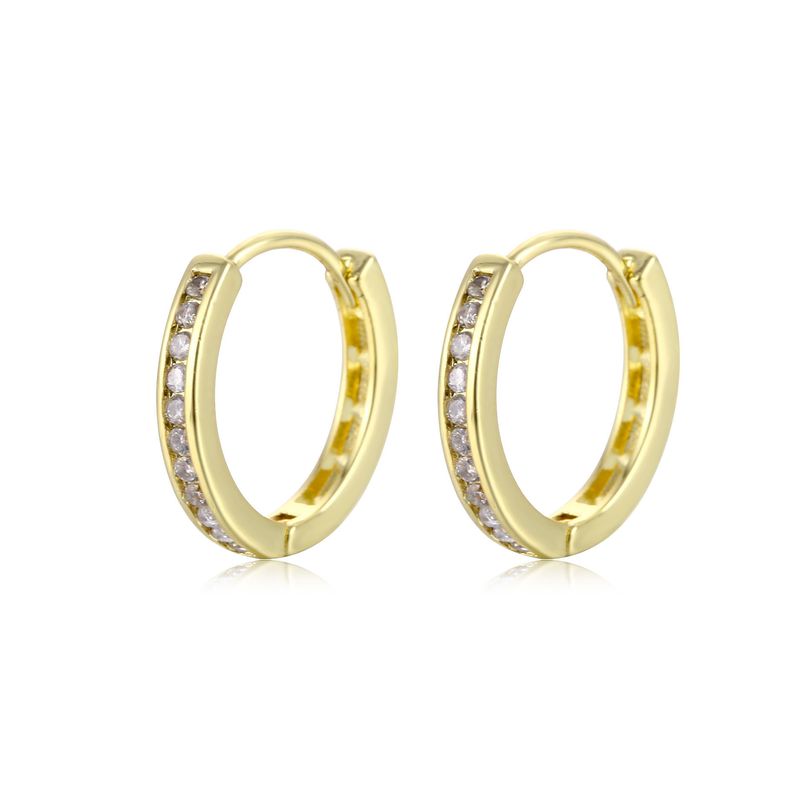 men's jewelry single row ear buckle zircon earrings large, medium and small all-match earrings in stock supply jewelry_voghion.com