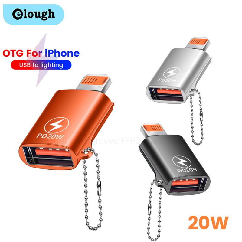 3.0 USB Aydınlatma OTG Adaptörü iPhone 14 13 12 iPad Tablet Aydınlatma Erkek USB Dişi Dönüştürücü PD 20 W Hızlı_voghion.com